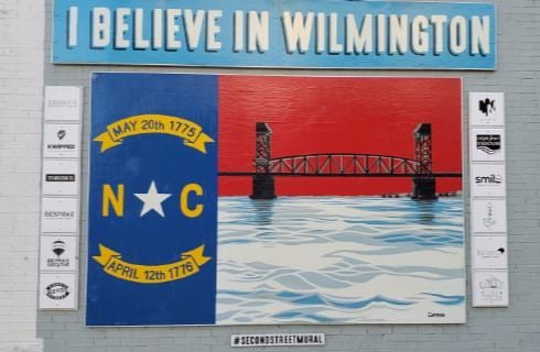 Large mural outside that states I Believe in Wilmington